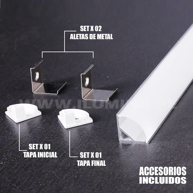 PERFIL ESQUINERO DE ALUMINIO 2.00MTS ADOSABLE PARA CINTA LED - Image 17