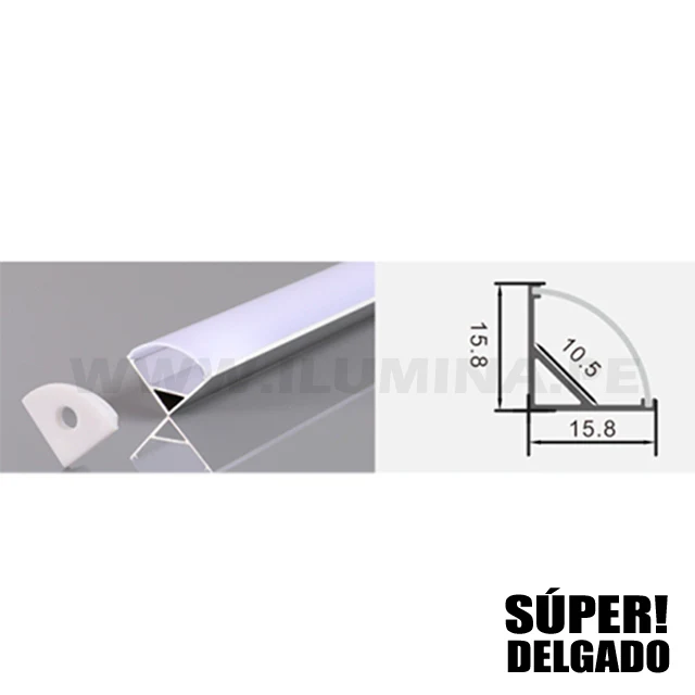PERFIL ESQUINERO DE ALUMINIO 2.00MTS ADOSABLE PARA CINTA LED - Image 19