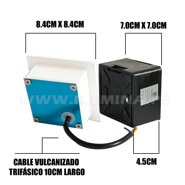 SPOT LUZ GUÍA DE PASO DE ESCALERA LED 3W SIMETRICA NEGRO CON SENSOR DE MOVIMIENTO - Image 4