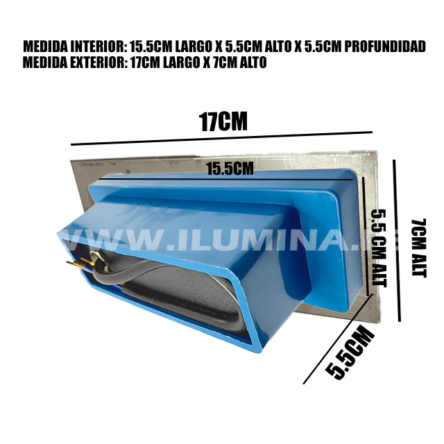 SPOT LUZ GUÍA DE PASO DE ESCALERA LED SIN REJILLA MODELO GRANDE LUZ CÁLIDA - Image 11