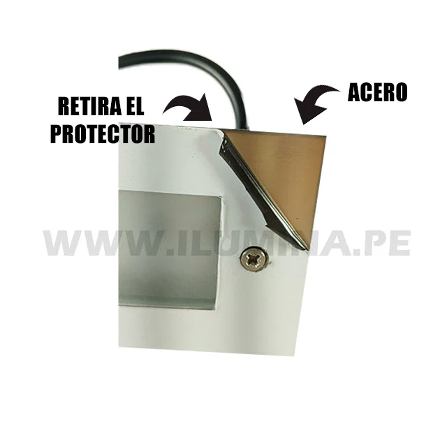 SPOT LUZ GUÍA DE PASO DE ESCALERA LED SIN REJILLA MODELO PEQUEÑO LUZ CÁLIDA - Image 4